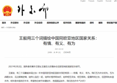 太阳电玩城官方网址:王毅用三个词描绘中国同欧亚地区国家关系
